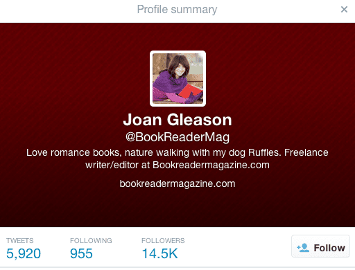 Joan Gleason twitter